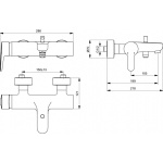 Ideal Standard Connect Blue Bateria wannowo natryskowa ścienna chrom B9921AA