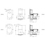 Ideal Standard Connect Cube Spłuczka do Kompaktu WC 6/3 l biała E797101