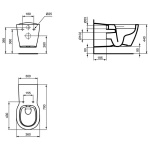 Ideal Standard Connect Freedom Miska wisząca WC Rimless przystosowana dla osób niepełnosprawnych E819401