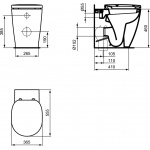 Ideal Standard Connect Freedom Miska stojąca WC wysoka E607201