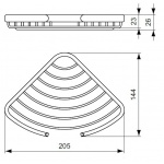 Ideal Standard Connect Mydelniczka narożna ścienna metalowa A9157AA
