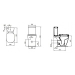 Ideal Standard Connect Miska kompaktowa WC wysoka dla niepełnosprawnych E607001