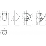Ideal Standard Connect Pisuar - dopływ od tyłu ścienny, biały cm biały E567101