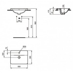 Ideal Standard Connect Umywalka wpuszczana w blat 50 cm biała E504301