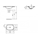 Ideal Standard Connect Umywalka wpuszczana w blat 55 cm biała E504701
