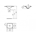 Ideal Standard Connect Umywalka wpuszczana w blat 42 cm biała E505501