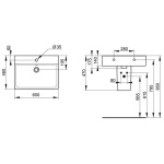 Ideal Standard Connect Cube Umywalka ścienna 60x46 cm biała E714101