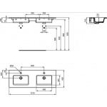 Ideal Standard Connect Umywalka podwójna z powierzchniami bocznymi 122 cm E053401