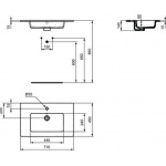 Ideal Standard Connect Umywalka z powierzchniami bocznymi 71 cm E053401