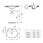 Ideal Standard Connect Umywalka wpuszczana w blat 62 cm, z otworem na baterię, biała E504001