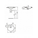 Ideal Standard Connect Umywalka wpuszczana w blat 48 cm, z otworem na baterię, biała E504201
