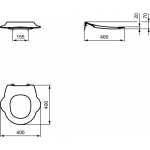 Ideal Standard Contour 21 Deska sedesowa bez pokrywy, typu THIN, z cienkiego Termoplastu (polipropylen), żółty S454279