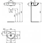 Ideal Standard Contour 21 Umywalka 40 cm, bez przelewu, biały S263901