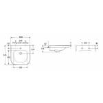      Ideal Standard Contour 21 Umywalka ścienna dla osób niepełnosprawnych 50 cm biała S216701 WYPRZEDAŻ MAGAZYNOWA!!