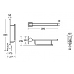 Ideal Standard Contour 21 Uchwyt ścienny 80 cm stal nierdzewna S6360MY