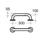 Ideal Standard Contour 21 Uchwyt ścienny 30 cm biały S6450AC