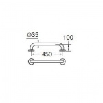 Ideal Standard Contour 21 Uchwyt ścienny 45 cm biały S6452AC
