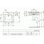 Ideal Standard Contour 21 Umywalka ścienna dla osób niepełnosprawnych 65 cm biała V216801
