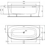Ideal Standard Dea Wanna wolnostojąca typu Duo 1800x800 cm Czarny mat T9940V3