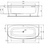 Ideal Standard Dea Wanna wolnostojąca z napełnianiem przez przelew 1800x800 cm Biały T994101