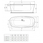 Ideal Standard Dea Wanna wolnostojąca owalna 180x80 cm biała E306701