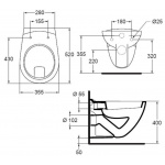 Ideal Standard Ecco/Eurovit Miska WC wisząca biała V340301
