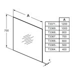      Ideal Standard Eco 70x40 bez ramy T3364BH WYPRZEDAŻ MAGAZYNOWA!!
