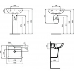 Ideal Standard Eurovit Umywalka ścienna 55 cm, Biały K284701