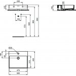 Ideal Standard Extra Umywalka ścienna 500x450 mm Biały T372601