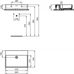 Ideal Standard Extra Umywalka ścienna 600x450 mm bez otworu na baterię Biały T389101