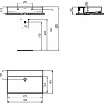 Ideal Standard Extra Umywalka ścienna 700x450 mm bez otworu na baterię Biały T389301