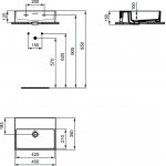 Ideal Standard Extra Umywalka ścienna 450x350 mm bez otworu na baterię Biały T391801