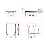      Ideal Standard i.Life B Deska wolnoopadająca cienka 45x36 biała T500301 WYPRZEDAŻ MAGAZYNOWA!!