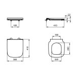      Ideal Standard i.Life S Deska wolnoopadająca 41x36 biały połysk T532901 WYPRZEDAŻ MAGAZYNOWA!!