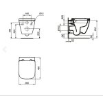      Ideal Standard i.Life S Miska bezrantowa wisząca 48x35,5 biały połysk T459201 WYPRZEDAŻ MAGAZYNOWA!!