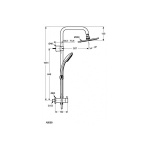 Ideal Standard Ideal Duo Zestaw natryskowy z deszczownicą chrom A5689AA