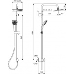 Ideal Standard Ideal Duo Cube System natryskowy do baterii podtynkowej chrom A5834AA