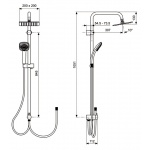 Ideal Standard Ideal Duo Cube System natryskowy do baterii ściennej chrom A5862AA