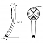 Ideal Standard Ideal Rain Słuchawka prysznicowa M jednofunkcyjna 100 mm chrom B9402AA