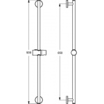 Ideal Standard Ideal Rain Drążek zestawów natryskowych L i XL 90 cm chrom B9422AA