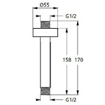 Ideal Standard Ideal Rain Ramię sufitowe deszczownicy 150 mm chrom B9446AA
