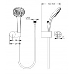 Ideal Standard Ideal Rain Zestaw natryskowy ze słuchawką jednofunkcyjną punktowy S chrom B9506AA