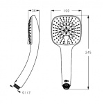 Ideal Standard Ideal Rain Cube Słuchawka prysznicowa M trzyfunkcyjna 100 mm chrom B0003AA