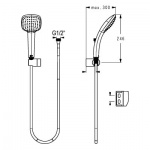 Ideal Standard Ideal Rain Cube Zestaw natryskowy ze słuchawką trzyfunkcyjną punktowy M chrom B0020AA