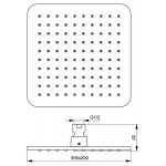 Ideal Standard Ideal Rain Cube Deszczownica kwadratowa 200 mm chrom B0024AA
