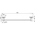 Ideal Standard IOM Poręcz na ręcznik 60 cm chrom A9118AA