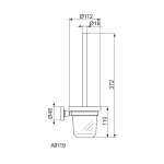      Ideal Standard IOM Szczotka WC ścienna czarny mat A9119XG WYPRZEDAŻ MAGAZYNOWA!!