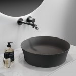 Ideal Standard Ipalyss Umywalka nablatowa okrągła Ø 400 mm Ciemnoszary E1398V5