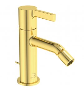 Ideal Standard Joy Bateria bidetowa jednouchwytowa z korkiem automatycznym Gold BC784A2