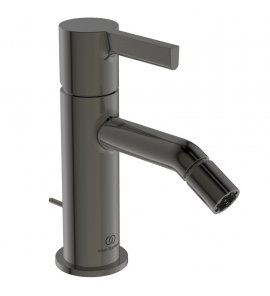 Ideal Standard Joy Bateria bidetowa jednouchwytowa z korkiem automatycznym Czarny mat BC784A5